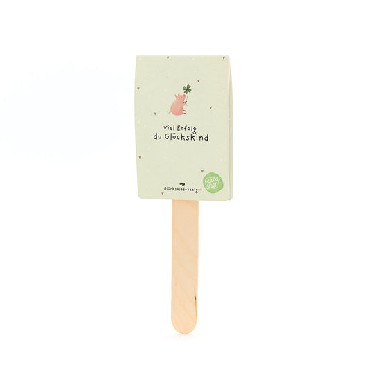 Viel Erfolg du Glückskind Saatgruß mit echtem Glücksklee zum Aussäen-Die Stadtgärtner