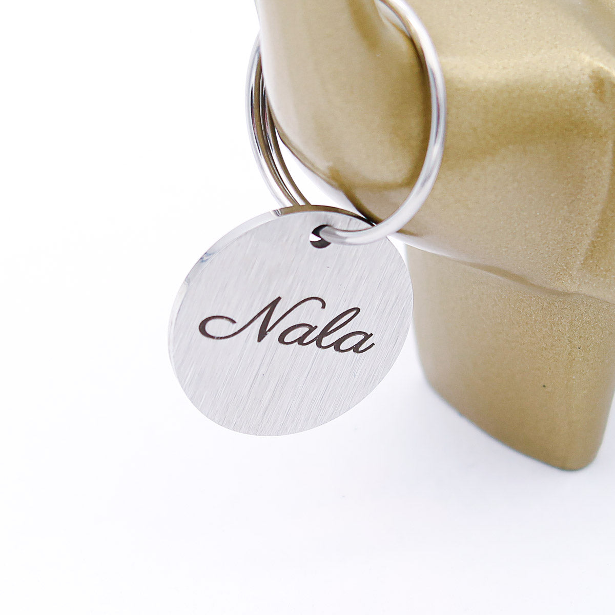 Hundemarke mit Gravur, Name und Telefon personalisiert, rund, 25mm oder 30mm in verschiedenen Farben