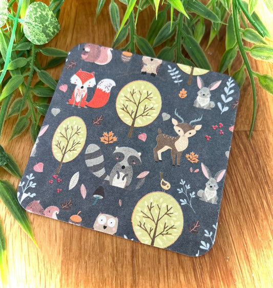 Untersetzer Waldtiere Bierdeckel Set 50 Stück eckig