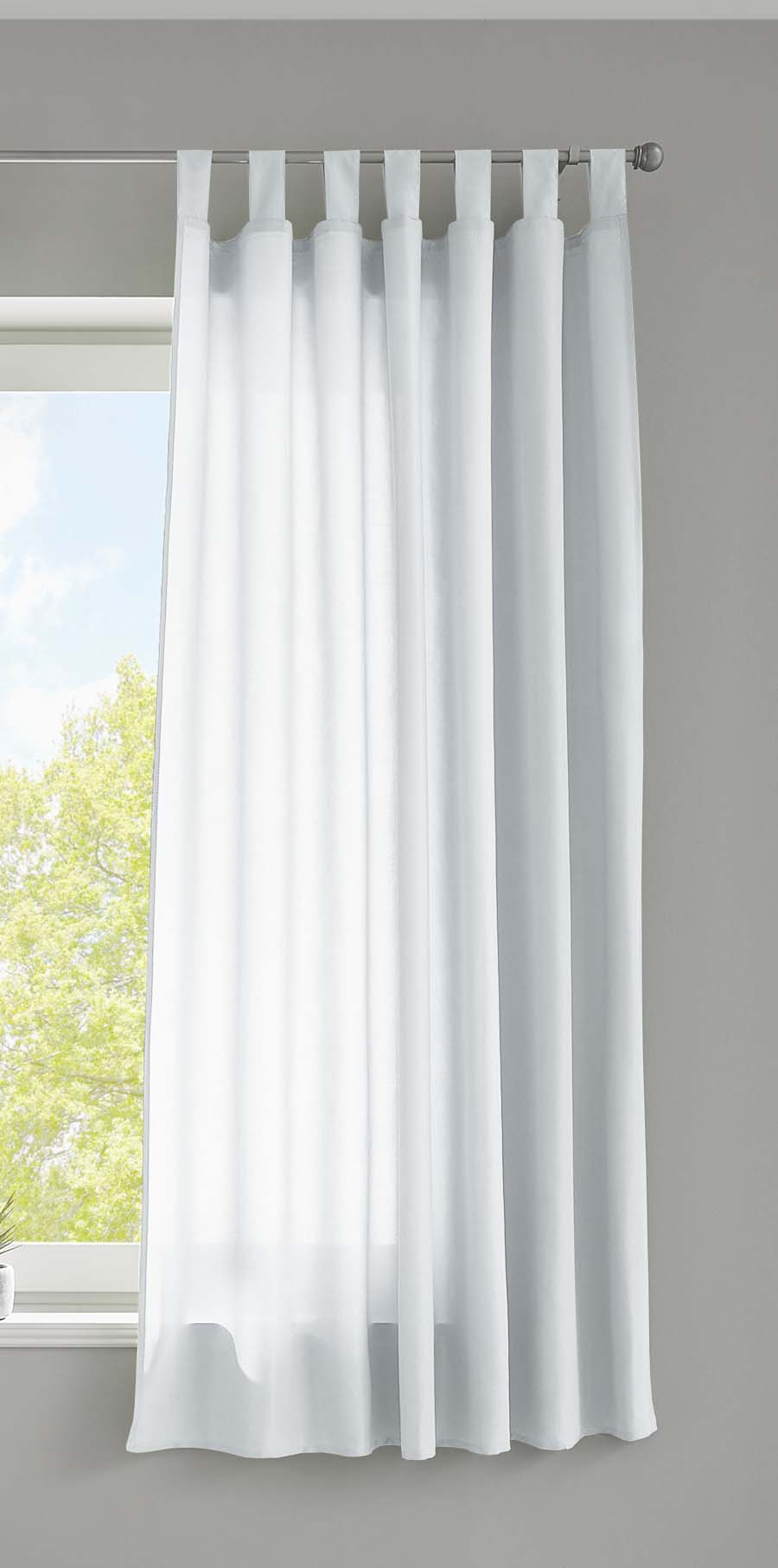 Vorhang Schal Schlaufen Berlin Microsatin Lichtdurchlässig Kräuselband-gardinenbox.de