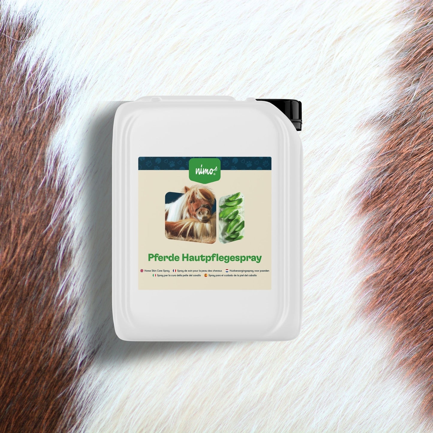 Hautpflegespray für Pferde mit Aloe Vera und Panthenol zur Hautregeneration-nimo