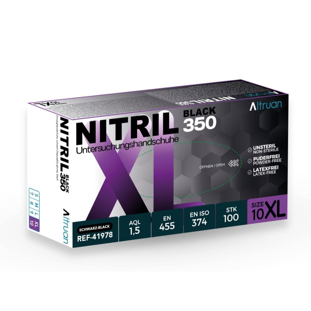 Altruan Nitril 350 Black Einmalhandschuhe Schwarz 100 Stück
