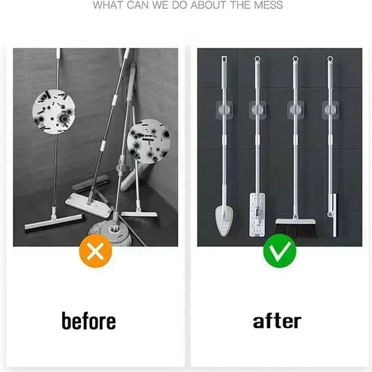 Praktischer Besenhalter zur sicheren Wandmontage 2 Stück