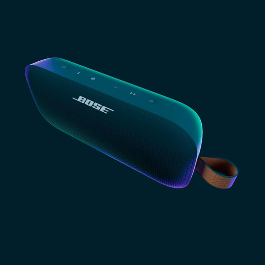 Bose SoundLink Flex Tragbarer Bluetooth-Lautsprecher (2. Gen.), Dämmerungsblau, Tragbarer Außen-Lautsprecher mit Naturgetreuem Klang, bis zu 12 Stunden Akkulaufzeit, Staubdicht und Wasserdicht