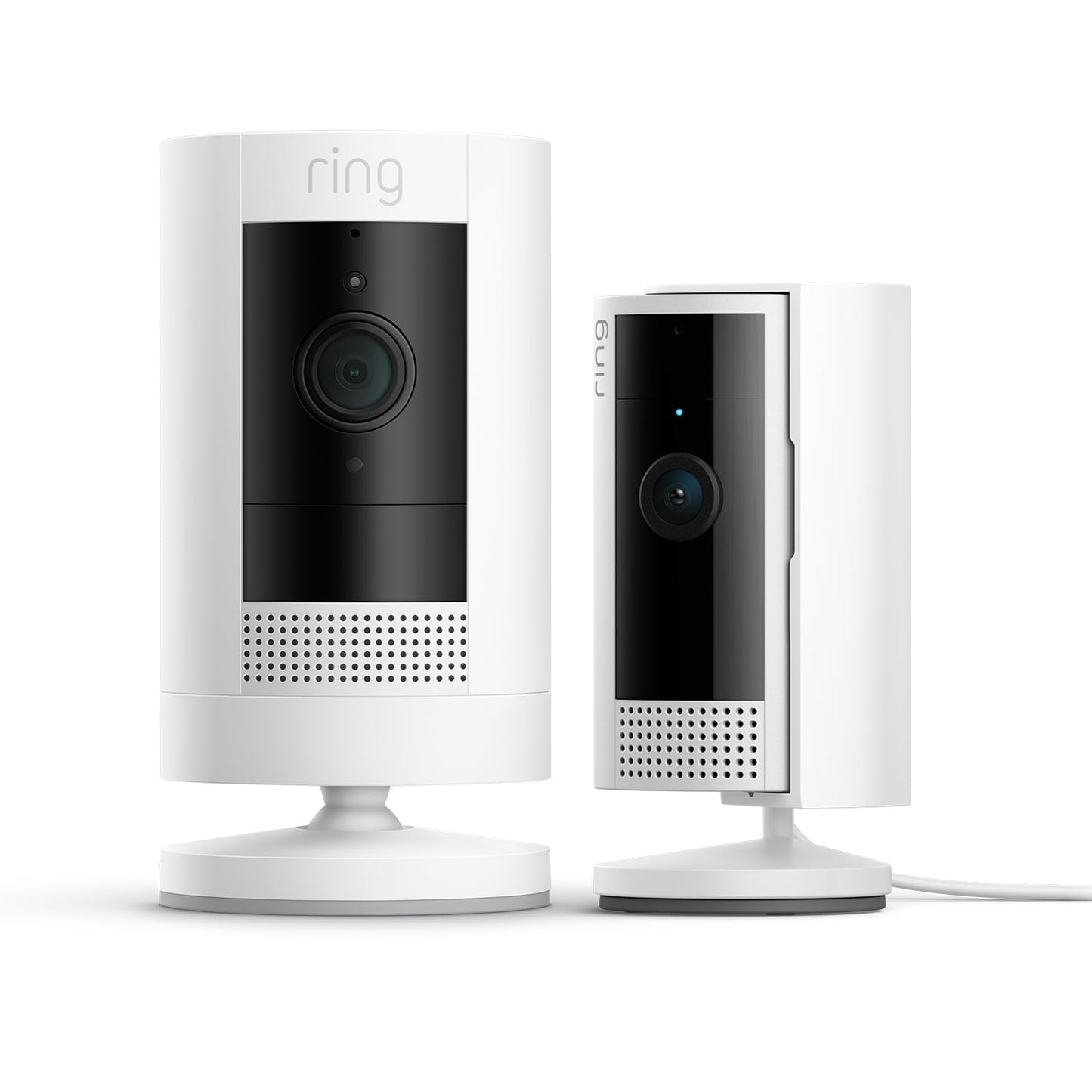 Ring Akku-Außenkamera (Stick Up Cam) + Ring Innenkamera