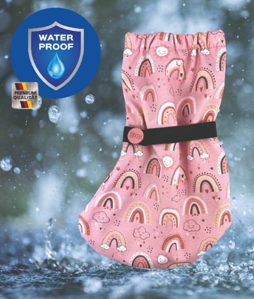 Wasserdichte Regenfüßlinge mit Fleece für warme Kinderfüße
