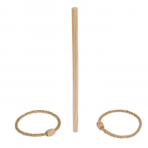 Spaßiges Ringwurf Spiel mit Holzstange und 4 Ringen