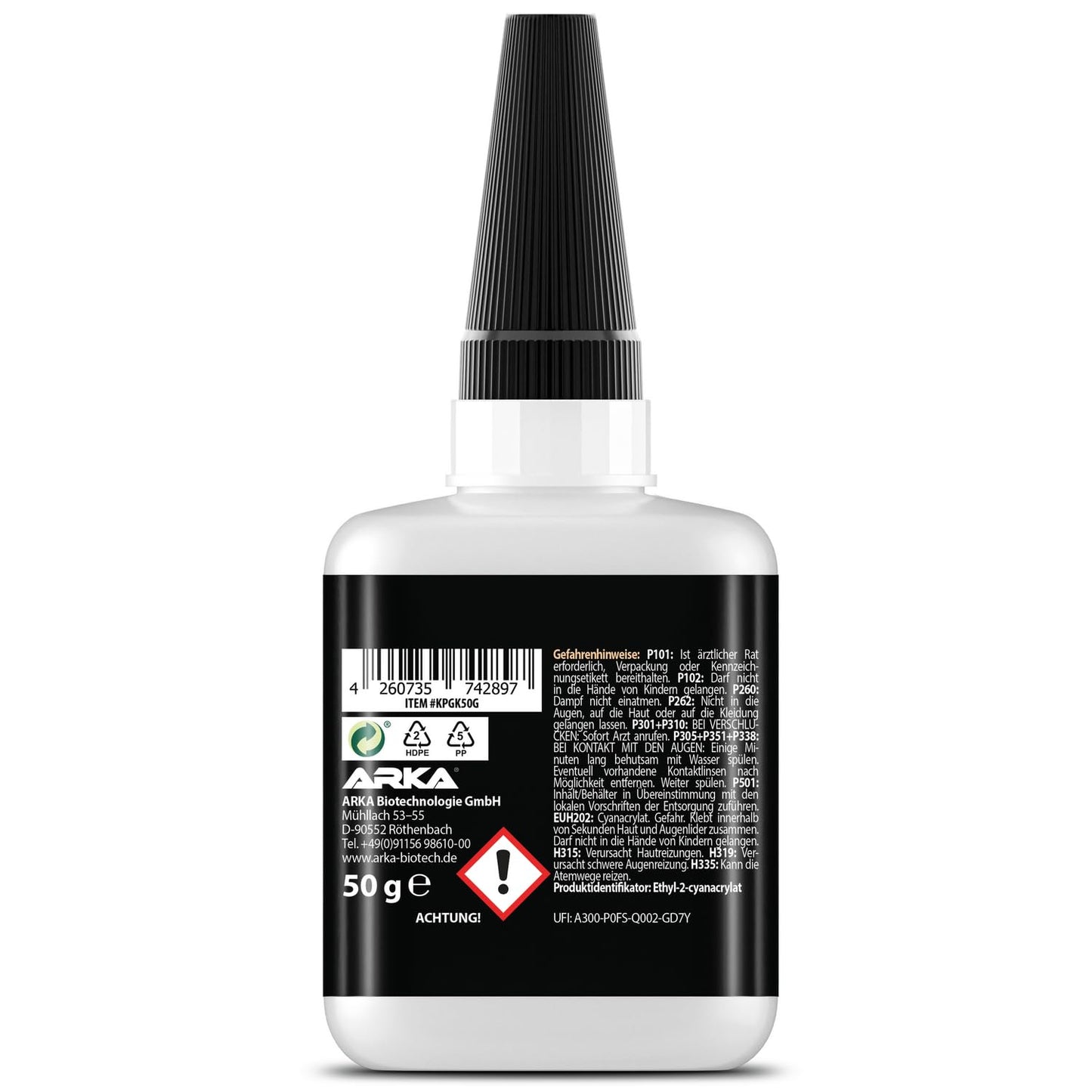 Sekundenkleber Gel für Keramik & Porzellan extra stark – XXL 50 g Superkleber – spülmaschinenfest, hitzebeständig – Anti-Austrocknungs-Spitze – KRAFTPROTZ Porzellankleber für Ton, Stein, Geschirr
