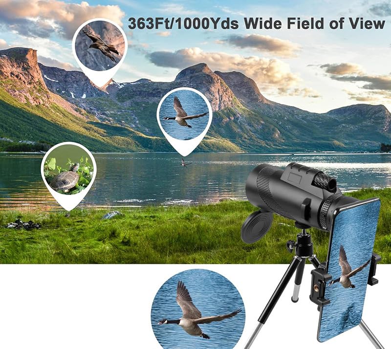Monokular Teleskop mit 8 facher Vergrößerung für Vogelbeobachtung und Wandern