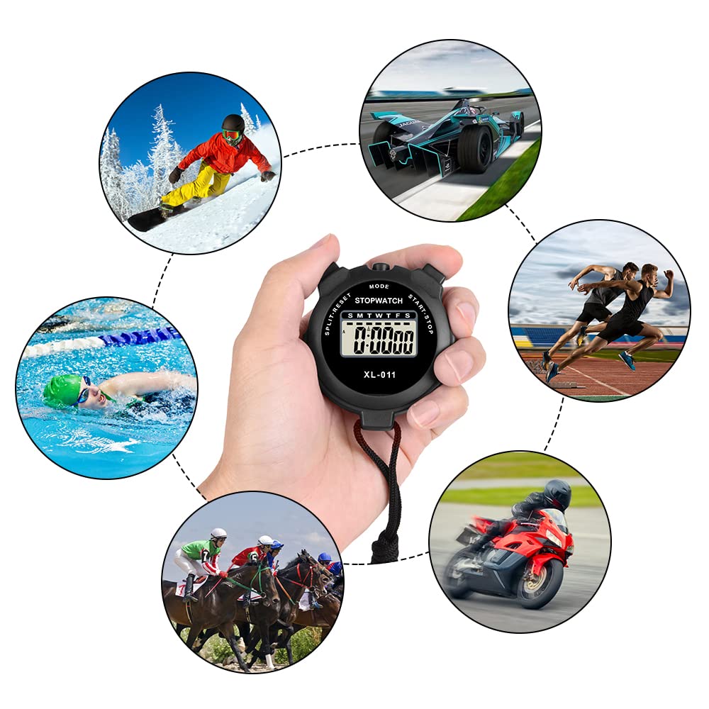 Digitale Sportstoppuhr mit großem Display und Weckerfunktion