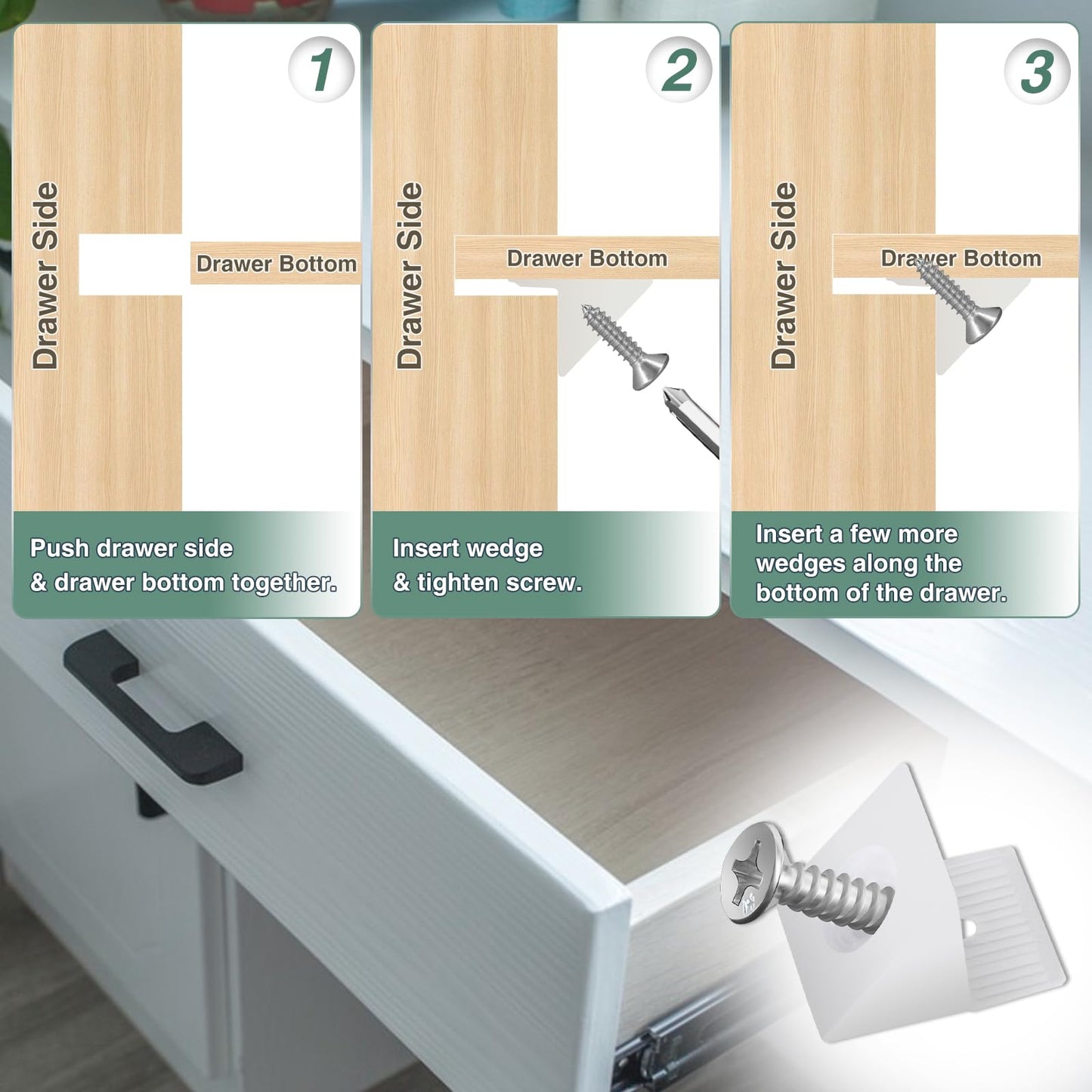 VFANDV Rückwandverbinder Set Kunststoff Schrauben Möbelbefestigung