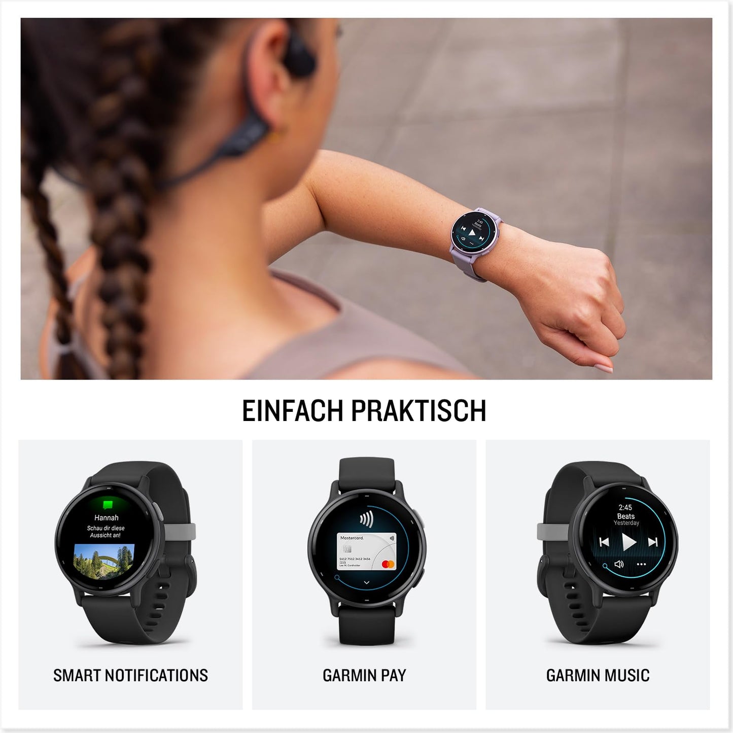 Garmin Vivoactive 5 42mm - GPS-Smartwatch mit 1,2" AMOLED Touchdisplay, bis zu 11 Tage Akkulaufzeit, Fitness- und Gesundheitsfunktionen, 30+ Sport-Apps, Musik, GarminPay