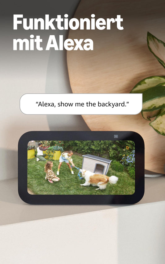 Ring Paket: Außenkamera Akku (Stick Up Cam) 1080p HD + Innenkamera Plus Retinal 2K & 4x-Zoom | Innen & Außen | Kabellos | Alexa | 30 Tage Gratiszeitraum für Ring-Abonnement