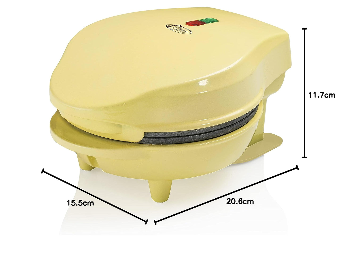 Kleines Mini Waffeleisen mit Antihaftbeschichtung und 550 Watt Leistung
