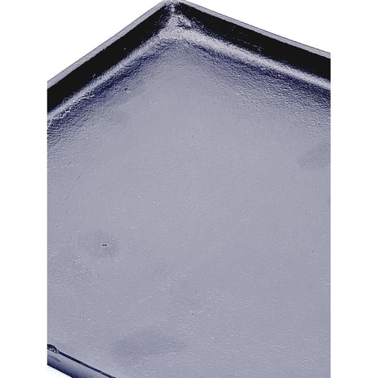 Eleganter Dekoteller aus schwarzem Aluminium 25x25 cm