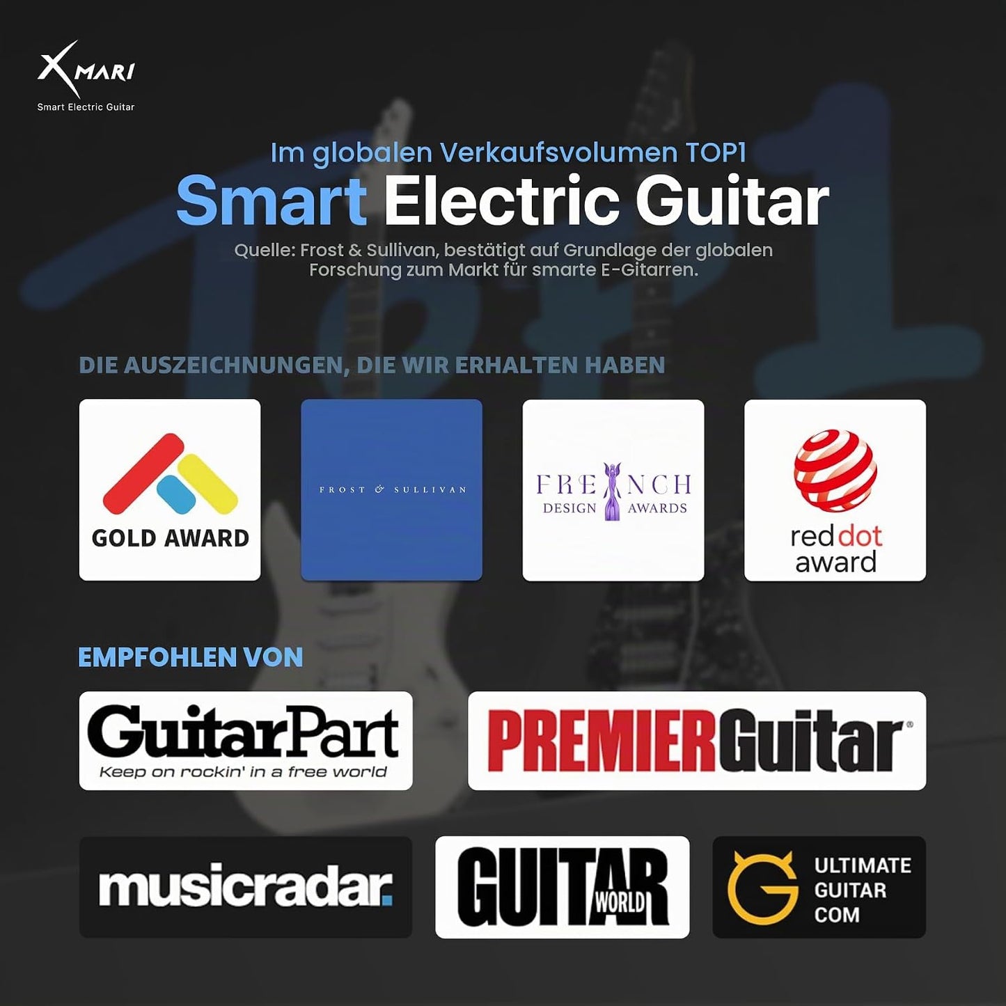 XMARI Smarte E-Gitarre – DSP-Effekte & Kohlefaser-Korpus