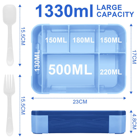 Brotdose Kinder mit Fächern Bento Box auslaufsichere Lunchbox