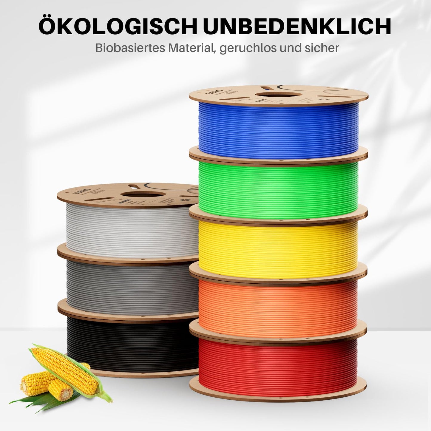 ELEGOO PLA+ Filament 1.75mm Schwarz 4KG, PLA Plus 3D Drucker Filament, Härter und Stärker Filament-3D-Druckmaterialien, Maßgenauigkeit +/-0,02mm, Kompatibel mit Meisten 3D Printer(1KG/Spool, 2.2lbs)