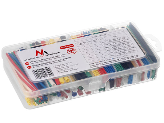 Schrumpfschlauch Sortiment 196 Stück 7 Farben 95mm Länge