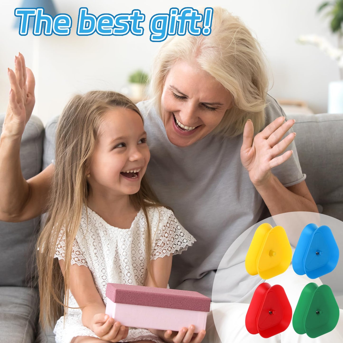 Sprifityy Kartenhalter für Kinder 4 Farben Drehbarer Kunststoffhalter