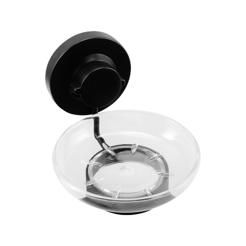 Cornat Seifenhalter 3 in 1 schwarz mit vielseitigen Befestigungen-HEIMWERKA