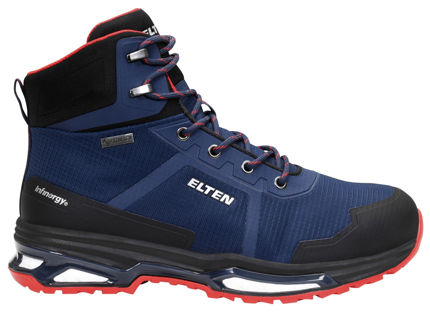 ELTEN BENTE XXE GTX blue Mid ESD S3, Sicherheitsschuhe für Herren, leicht, Stahlkappe, Obermaterial: Textil, Innenfutter: GORE-TEX, Gr. 44