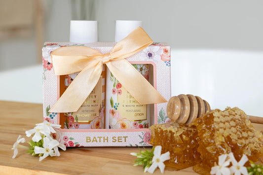 Accentra Duschset Frauen Geschenkset Honey Jasmine Pflegeset 2-teilig-accentra
