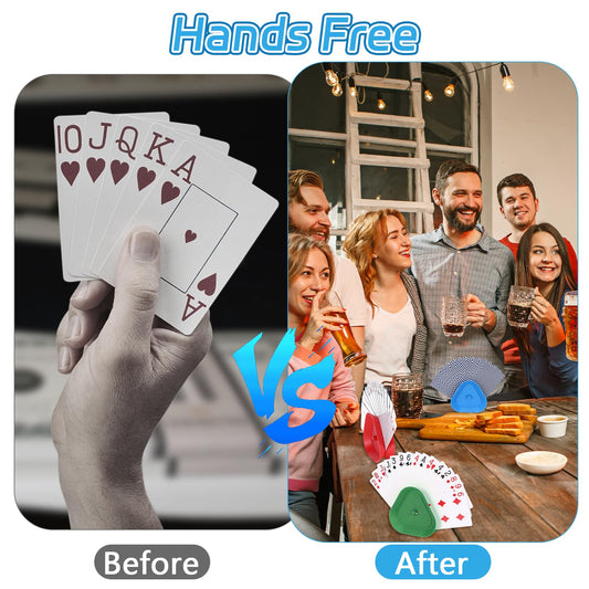 Sprifityy Kartenhalter für Kinder 4 Farben Drehbarer Kunststoffhalter