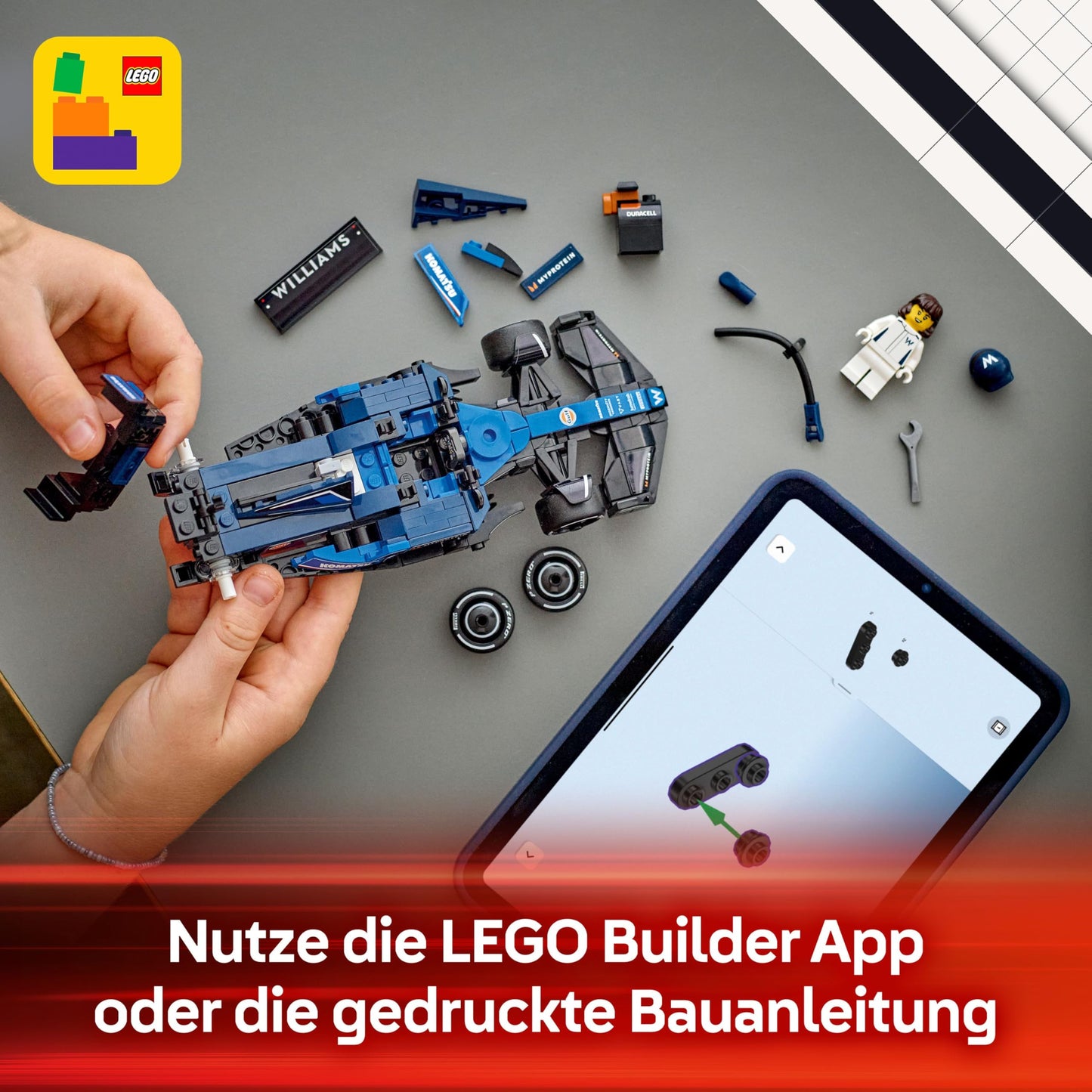 LEGO Speed Champions Williams Racing FW46 F1 Rennauto - Spielzeug mit Formel 1 Minifigur zum Sammeln - Geschenk für Jungen & Mädchen ab 10 Jahren und Erwachsene Motorsport Fans 77249