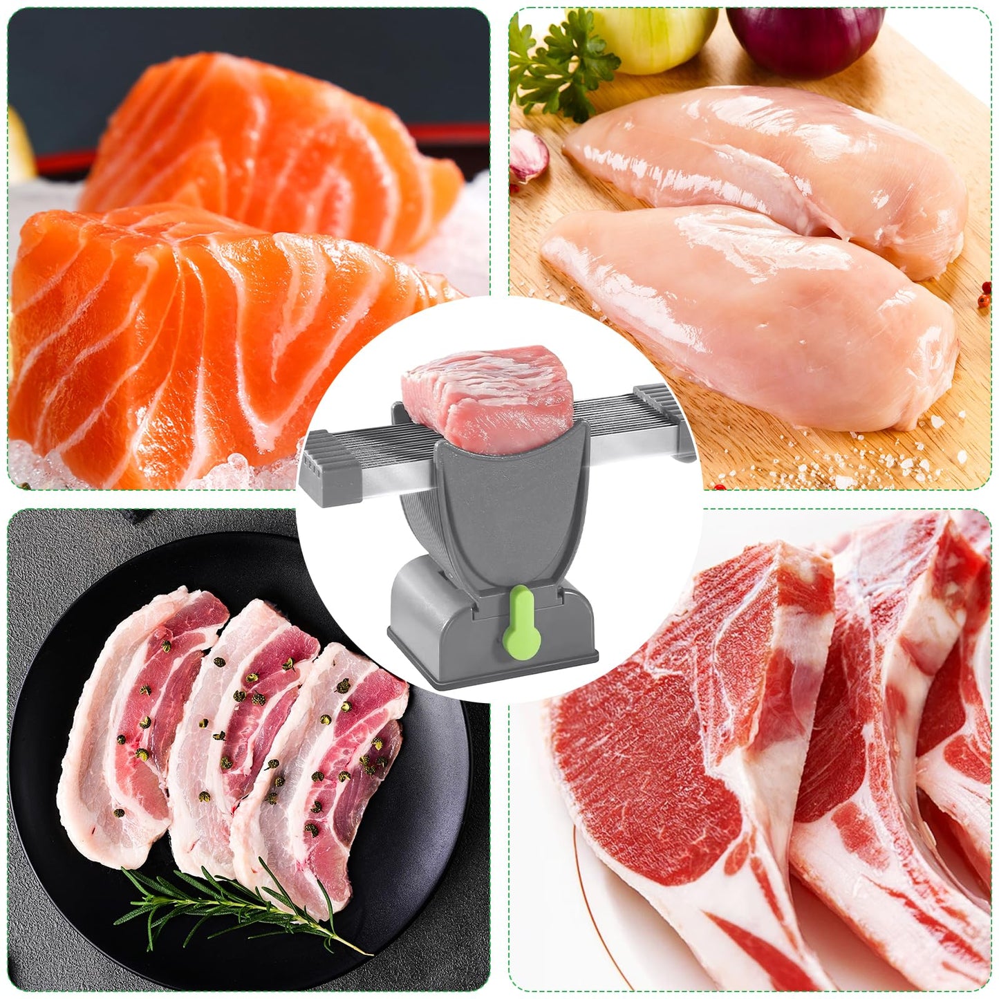 Manueller Fleischschneider zum flexiblen Schneiden von Fleisch und Gemüse