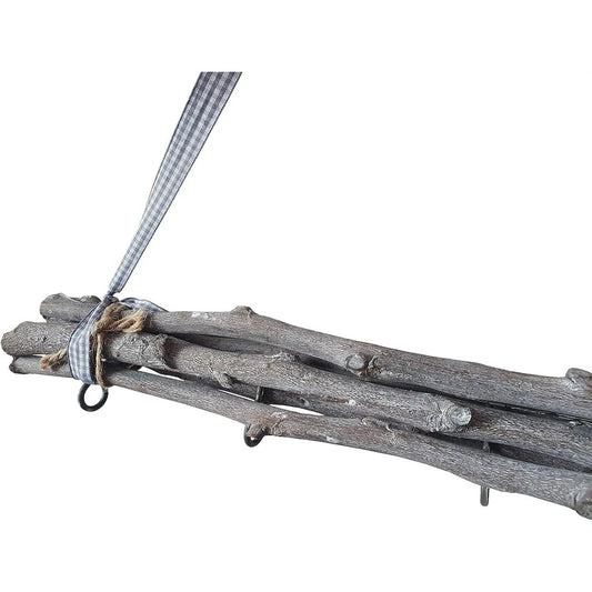 Dekorativer Fensterhänger 50 cm mit 5 Haken und rustikalem Design