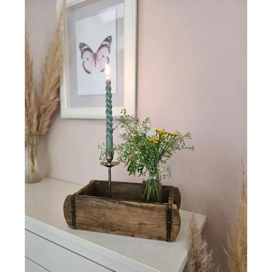 Holzkiste Ziegelform Ziegelsteinform Kiste recyceltes Holz Kasten 30 cm