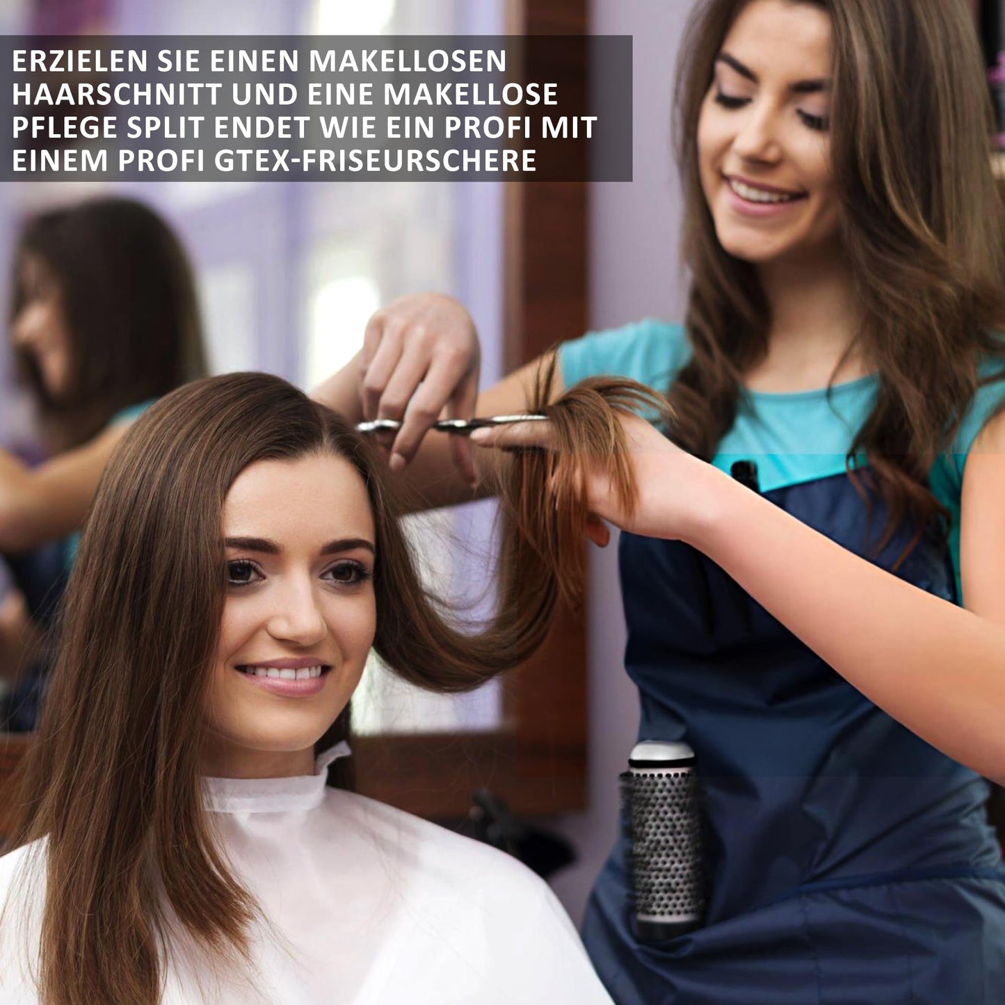 Professionelle Friseurschere GTEX 6,5 Zoll mit Kamm und Etui