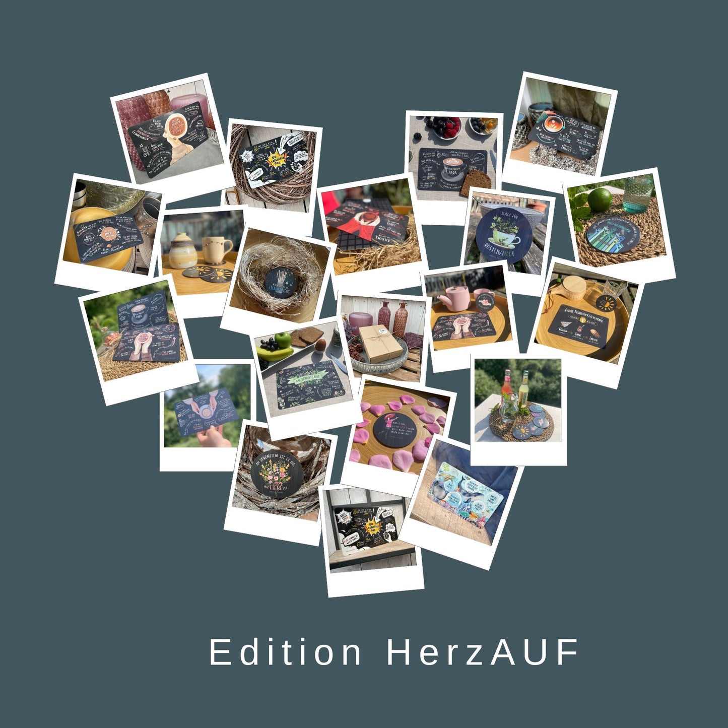Geschenkset für Großeltern: Frühstücksbrettchen mit Halter-Edition HerzAUF