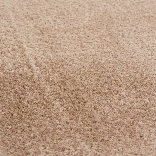 SIMPEX Teppich Wohnzimmer Rund Beige 160 cm Kurzflor Teppich Waschbar, rund, rutschfest & weich, modernes einfarbiges Design für Wohnzimmer, Schlafzimmer, Küche & Kinderzimmer.