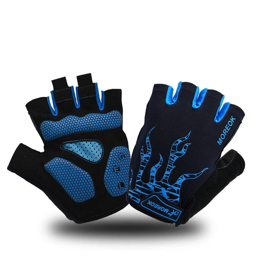 Atmungsaktive Halbfinger Fahrradhandschuhe 5mm Gel Polster MTB Herren Damen