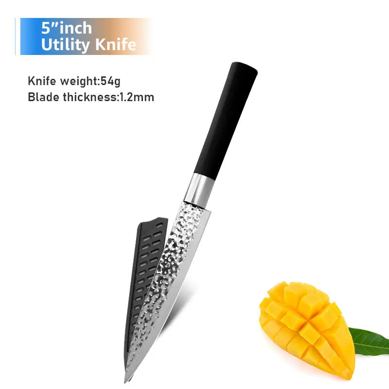 Küchenmesser Chef 7CR17 440C Edelstahl Antihaftklinge Brotschneider Utility Santoku Set