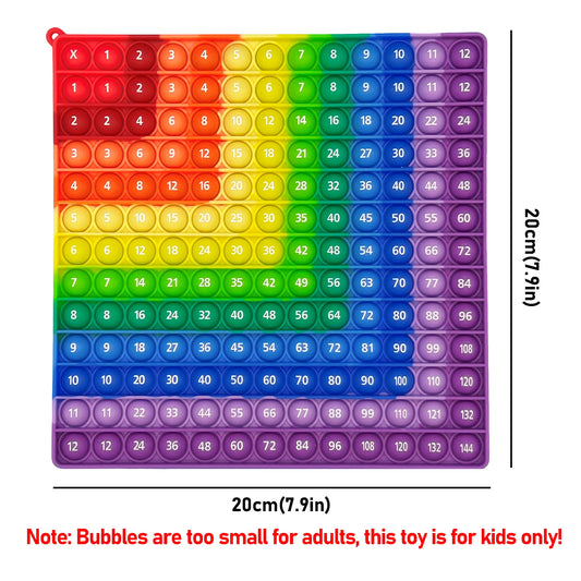 Spielerisch multiplizieren: Buntes 12x12 Silikon Push Bubble Lernspielzeug Kids