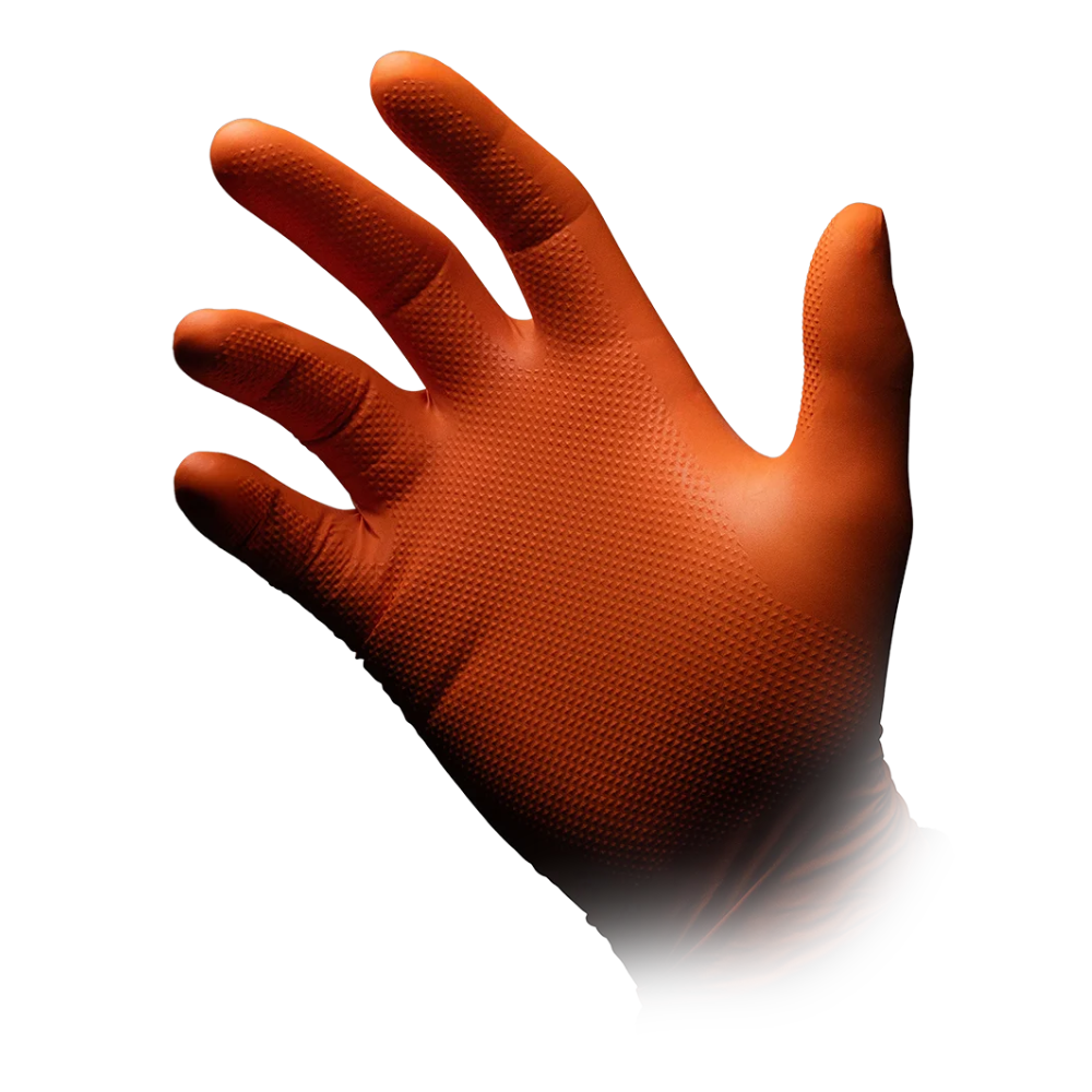 High Grip Orange Nitril Chemikalienschutzhandschuhe S bis XXL