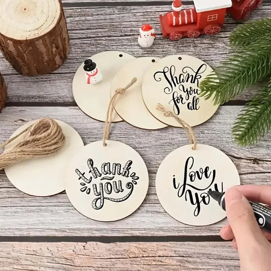 100 runde Holzkreise mit Loch – natürliche DIY-Münzscheiben für Basteln