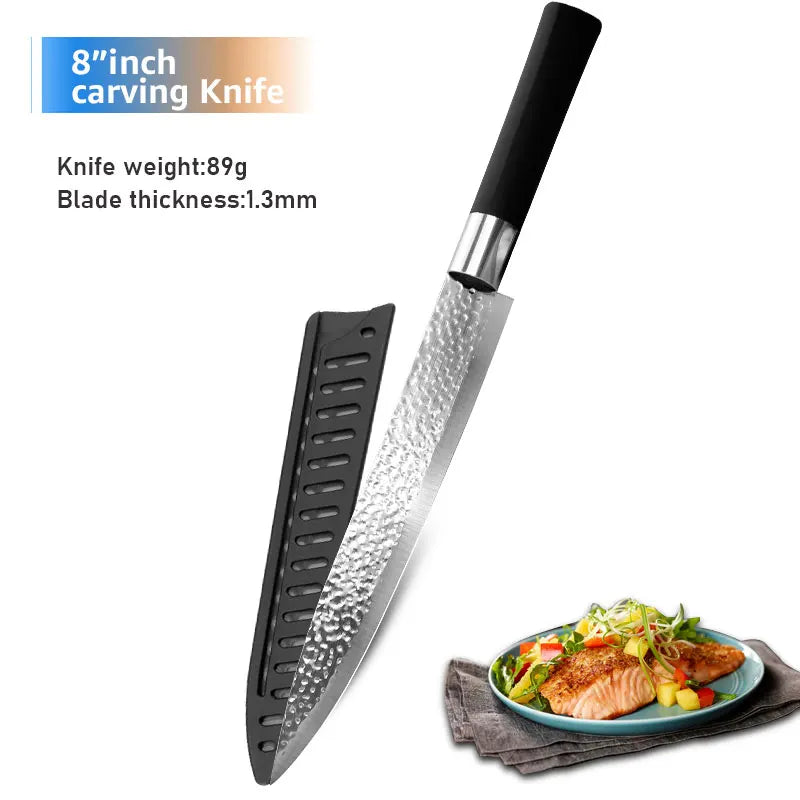 Küchenmesser Chef 7CR17 440C Edelstahl Antihaftklinge Brotschneider Utility Santoku Set
