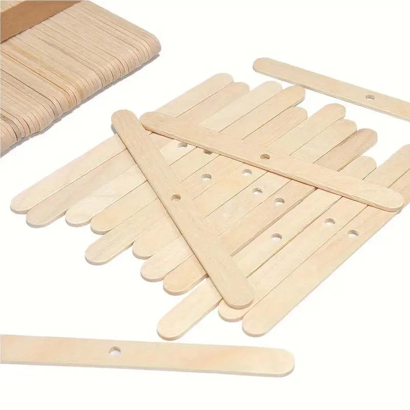 50er Set Holz Docht Fixierer Kerzenhalter für präzises Docht Befestigen