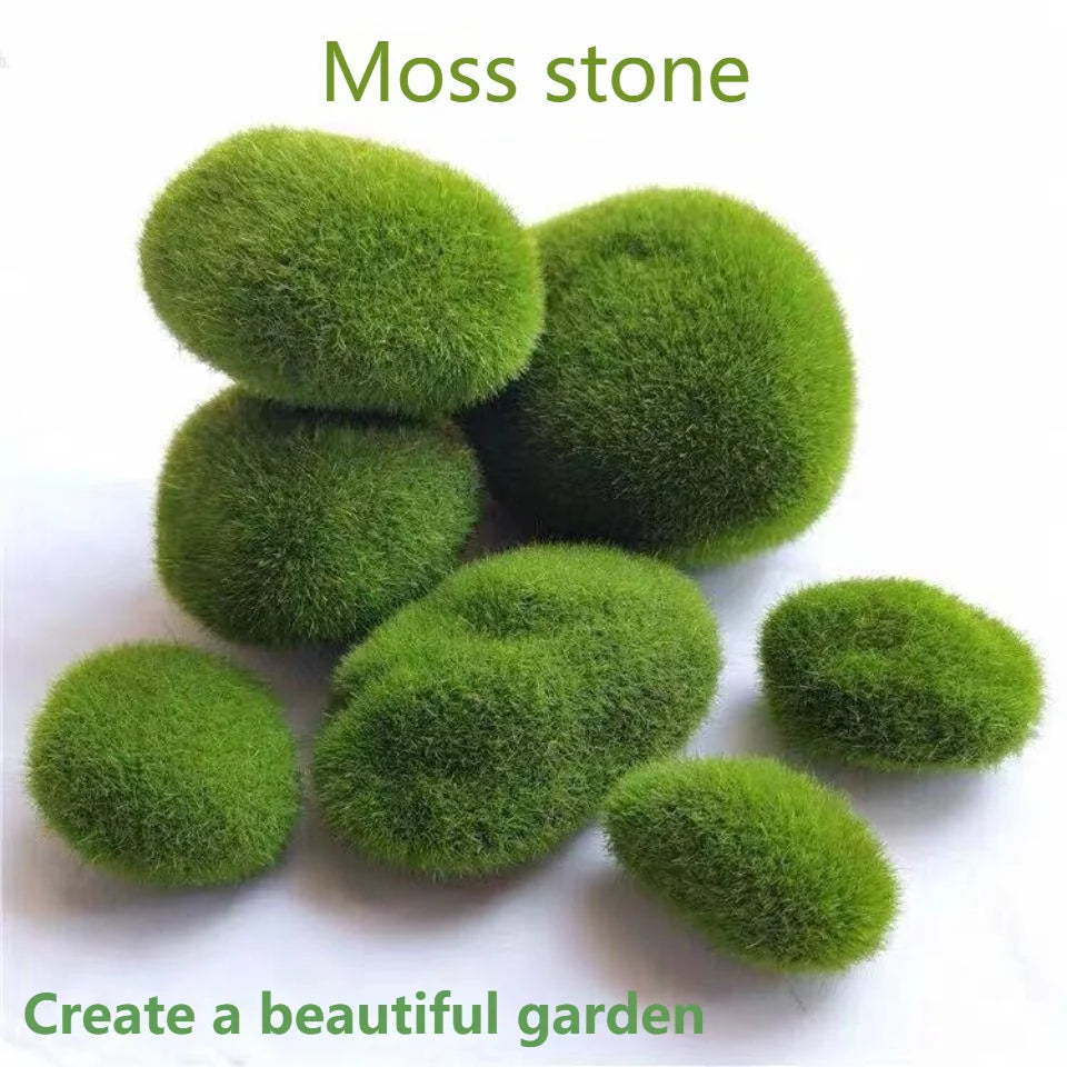 10 Stücke Künstliche Moossteine für Garten und Blumentopfdeko