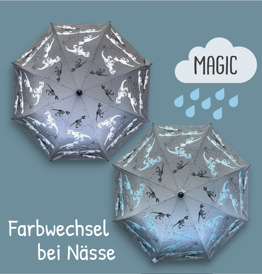 Magic Reflektor Regenschirm mit Farbwechsel Effekt und Sicherheitsreflexen