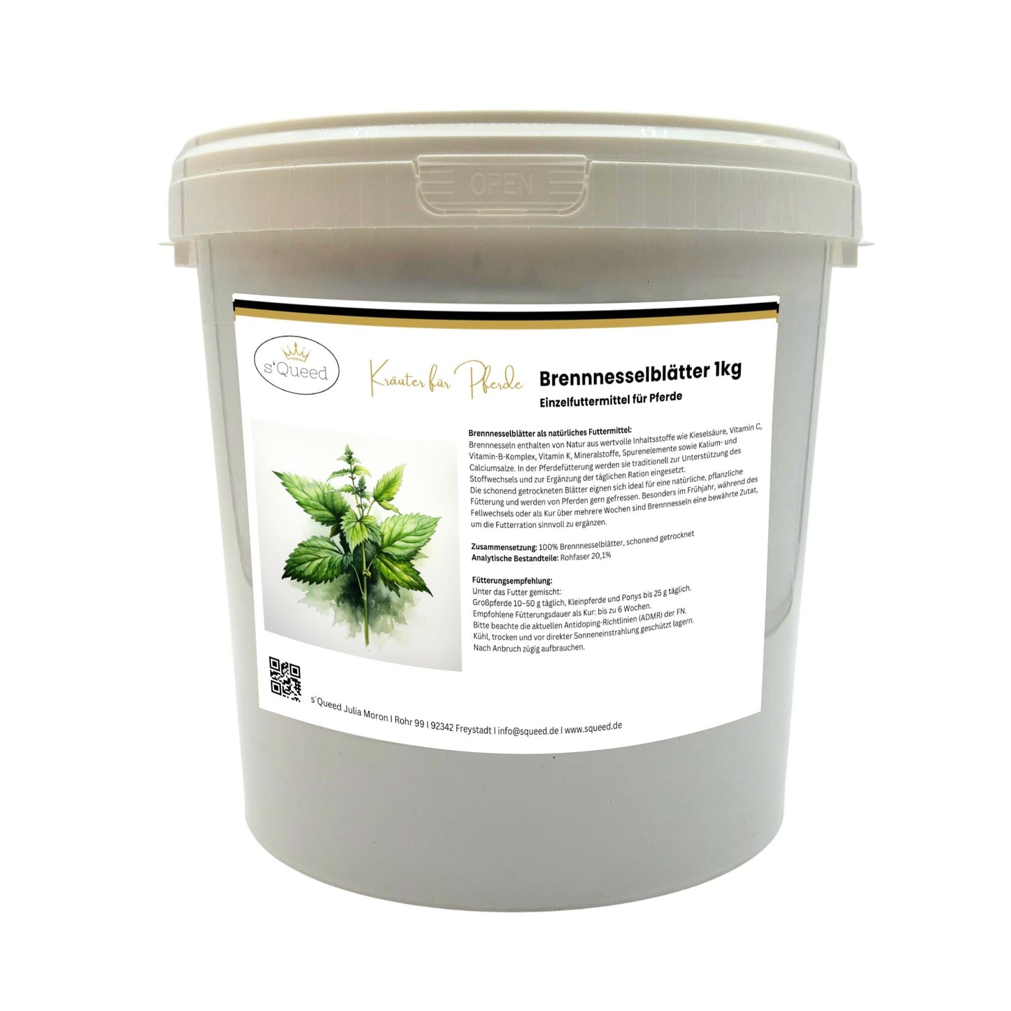1kg Brennnesselblätter für Pferde natürliche Unterstützung für Niere Stoffwechsel