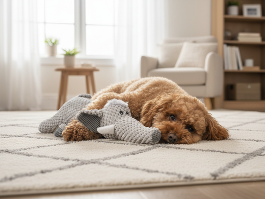 Hunde-Spieltier Elefant mit langem Rüssel, geräuschlos und kuschelig-SABRO GmbH