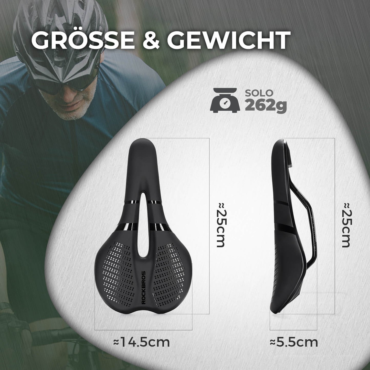 Fahrradsattel Bequem Memory Foam für Rennrad MTB