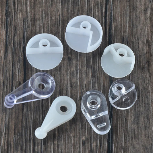 20x Transparente Kunststoff Glas Retainer Clips mit Schrauben für Möbel
