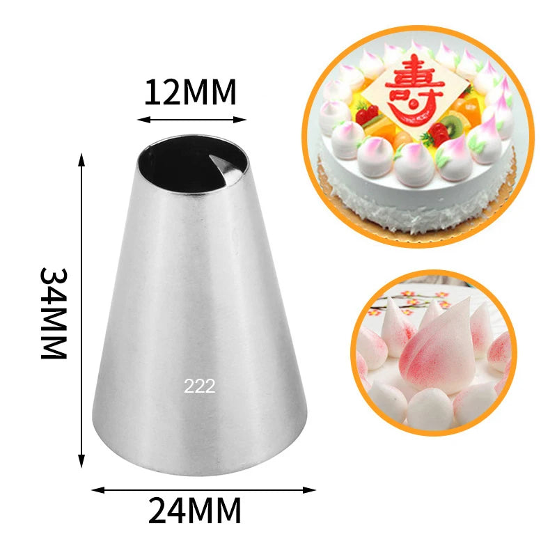 Edelstahl Kuchen-Deko Spitze 222S – Profi Fondant Spritztülle