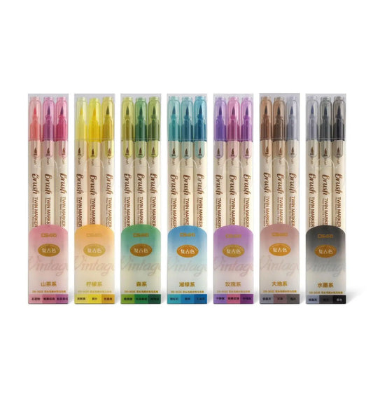 3-teiliges Set Dual-Ended Pinselmarker für kreative Aquarell Zeichnungen